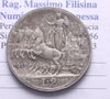 NL* VEIII Italia 2 LIRE ARGENT0 1912 QUADRIGA VELOCE eccellente con patina