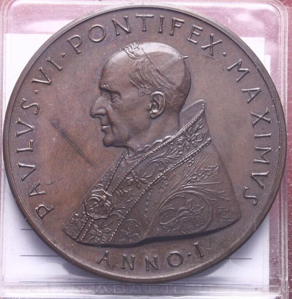 NL* ROME Vatican POPE PAUL VI Bronze Medal 1963 I IN NOMINE DOMINI FDC