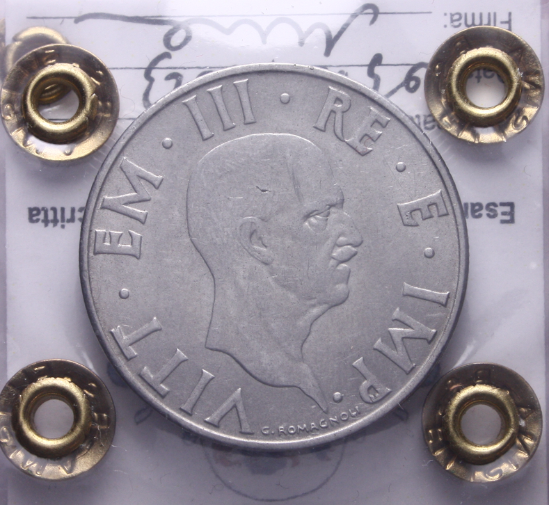 NL* VEIII 2 LIRE IMPERO 1939 XVIII MAGNETICA QFDC Perizia Filisina Massimo