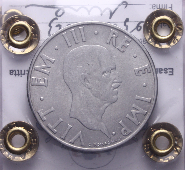 NL* VEIII 2 LIRE IMPERO 1939 XVIII MAGNETICA QFDC Perizia Filisina Massimo
