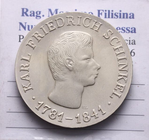 NL* D.D.R. EAST GERMANY 10 DM SILVER 1966 KARL FRIEDRICH SCHINKEL FDC - Unc