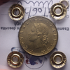 NL* Italia 20 LIRE BRONZITAL 1957 7 GAMBO LARGO QFDC/FDC Perizia Filisina