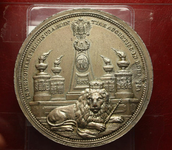 NL * AUSTRIA FRANCIS I Medal 1833 Imperial Visit to Prague RARE gr 70.95 m58