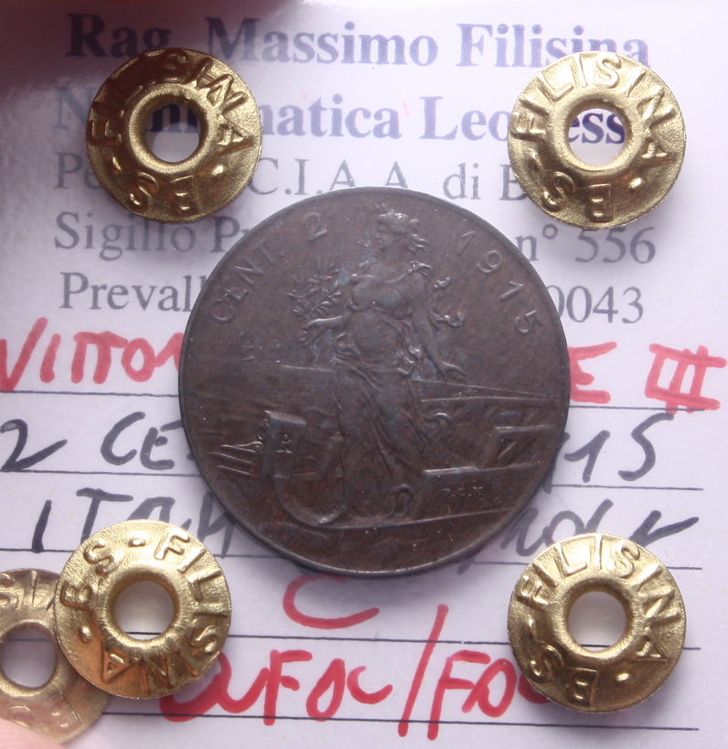 NL* VEIII Italia 2 CENTESIMI PRORA 1915 QFDC/FDC Perizia Filisina Massimo
