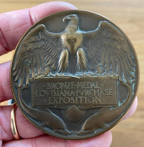 NL* USA 1904 Medaglia Bronzo LOUISIANA EXPO Commerciale St. LOUIS FAIR RARA