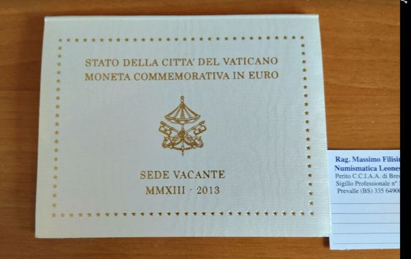 NL* ROME Vatican City VACANT SEE 2 EURO 2013 FDC SET mint