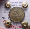 NL* Italia 20 LIRE BRONZITAL 1957 7 GAMBO LARGO QFDC/FDC Perizia Filisina