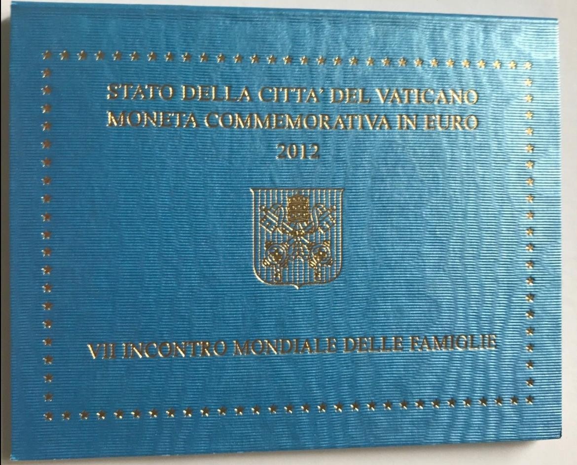 NL* CITTA' DEL VATICANO Benedetto XVI 2 EURO 2012 Incontro Mondiale Famiglie FDC