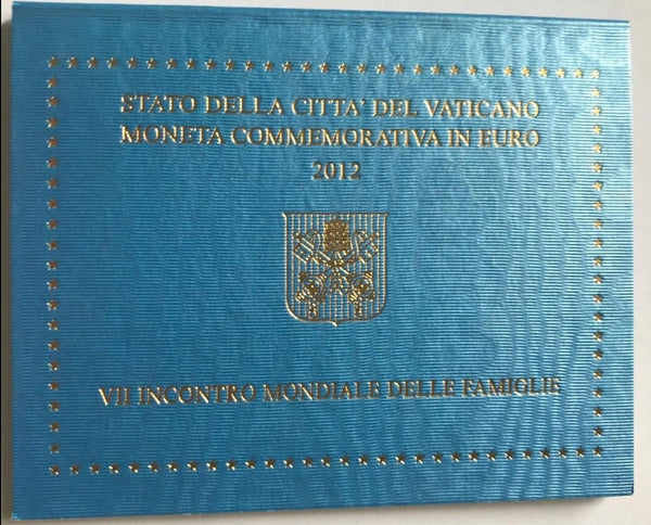 NL* CITTA' DEL VATICANO Benedetto XVI 2 EURO 2012 Incontro Mondiale Famiglie FDC