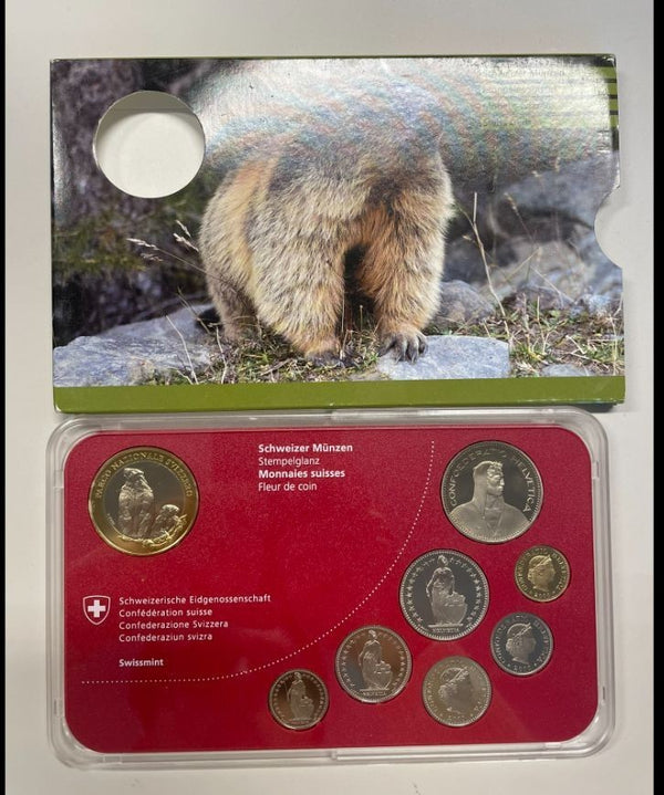 NL* SVIZZERA SUISSE 8 valori  10 Franchi 2010 PARCO NAZIONALE SVIZZERO PROOF set