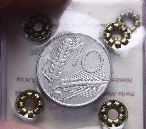 NL* ITALIA 10 LIRE Spighe 1991 VARIANTE ASSE SPOSTATO 45 ° Perizia LUPO RUGGERO