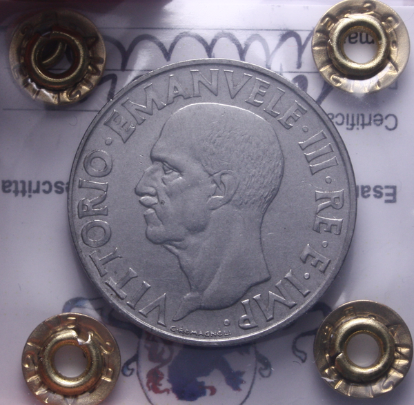 NL* VEIII 1 LIRA IMPERO 1940 VARIANTE ANNO EVANESCENTE SPL Perizia Filisina
