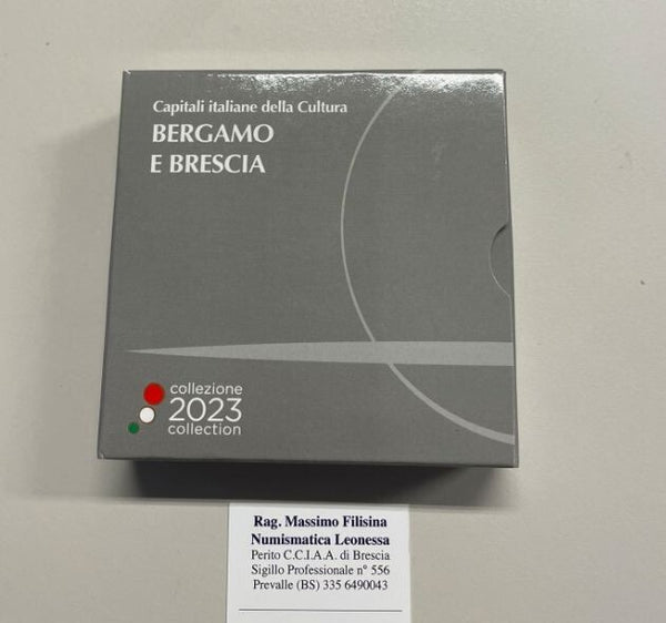 NL* ITALIA 5 Euro 2023 BERGAMO E BRESCIA CAPITALI DELLA CULTURA FDC  Set Zecca