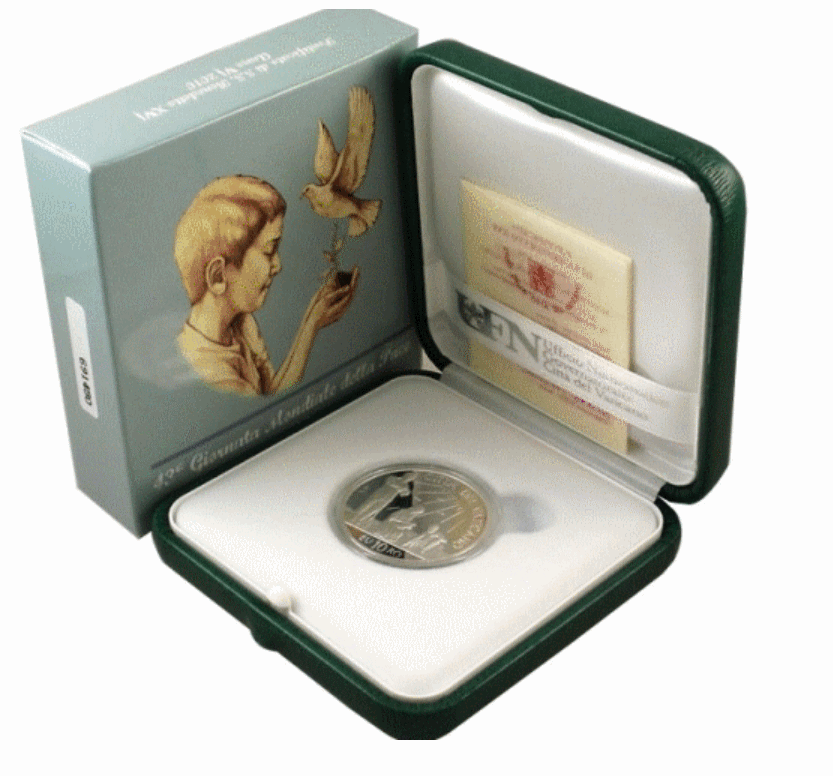 NL* VATICANO 10 Euro Argento 2010 GIORNATA MONDIALE DELLA PACE Proof FS set
