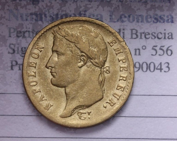 NL* FRANCIA NAPOLEONE Imperatore MARENGO 20 FRANCHI ORO GOLD 1811 A Parigi