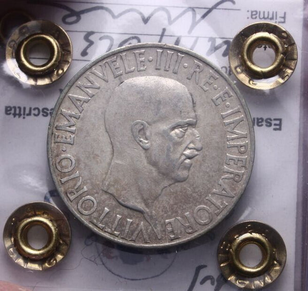 NL* VEIII Italy 10 LIRE SILVER EMPIRE 936 QSPL/SPL Filisina Massimo Expert Opinion
