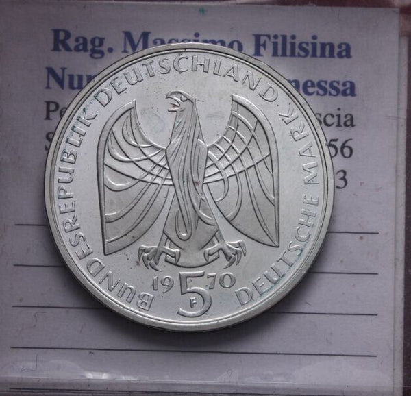 NL* GERMANY GERMANY 5 MARK SILVER 1970 LUDWIG VAN BEETHOVEN Proof FS