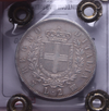 NL* VEII 2 LIRE ARGENTO STEMMA 1863 NAPOLI SPL+ Perizia Sintoni Gabriele