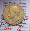NL* VEIII ITALIA 50 Lire ORO 1911 CINQUANTENARIO RARA BB Perizia Filisina M