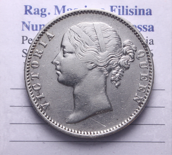 NL* INDIA BRITANNICA REGINA VITTORIA 1 Rupia ONE RUPEE 1840 come da foto