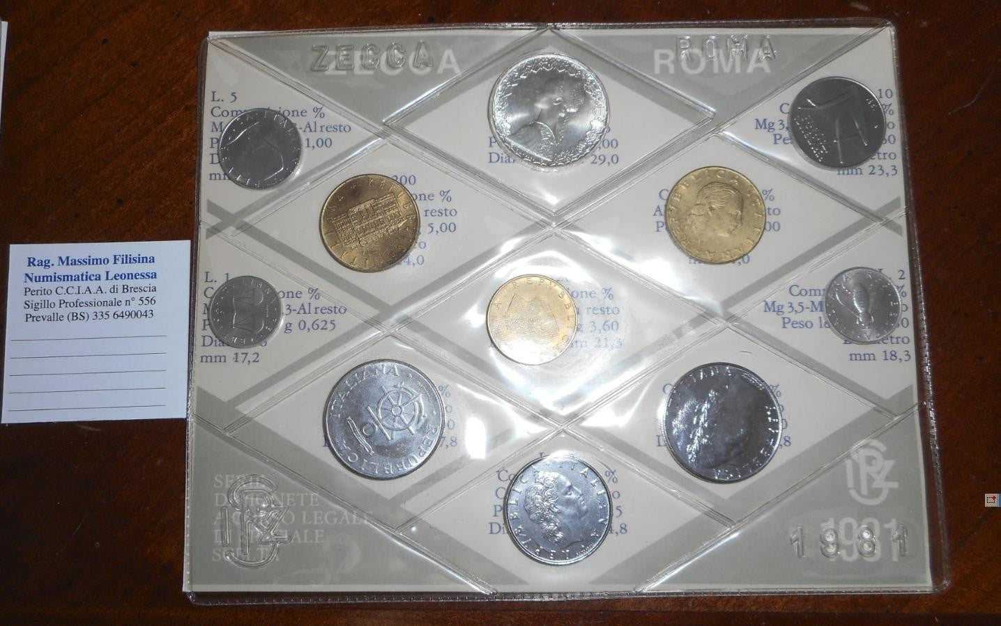 NL* ITALIA Divisionale 1981 CON 500 Lire ARGENTO CARAVELLE FDC NO ASTUCCIO