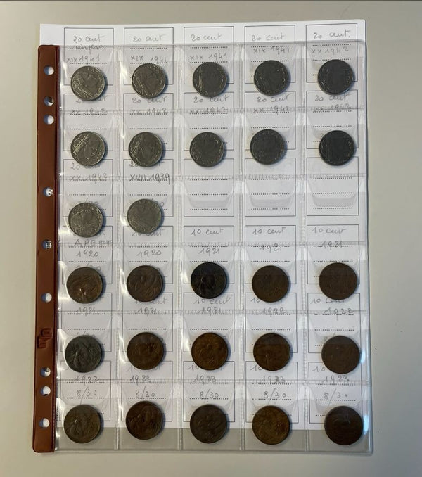 NL* REGNO ITALIA VEIII Lotto 27 MONETE IMPERO E 10 CENTESIMI APE MOLTO BELLE