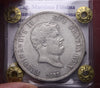 NL*NAPOLI FERDINANDO II Piastra 120 GRANA ARGENTO 1857 SPL+ Perizia Filisina M.