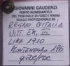 NL* VEIII Italia 1 LIRA Argento 1910 QUADRIGA VELOCE QFDC/FDC Perizia Gaudenzi