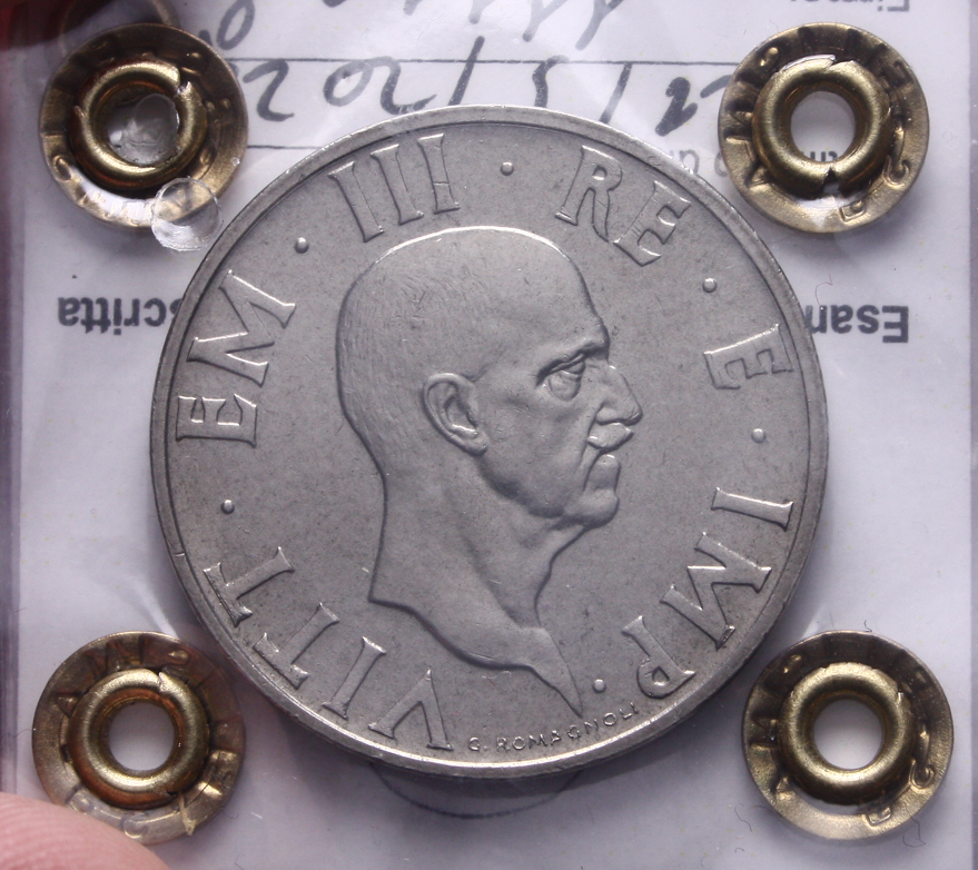 NL* VEIII Italia 2 LIRE IMPERO 1936 XIV RARA QSPL Perizia Filisina Massimo