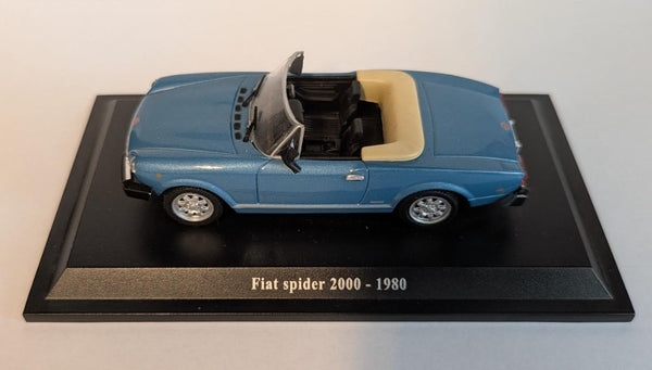 NL* MODELLINO AUTO FIAT SPIDER 2000 1980 Scala 1:43 colore blu come da foto