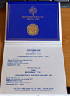 NL* CITTA' DEL VATICANO BENEDETTO 2 Euro 2007 80° GENETLIACO DEL PAPA FDC