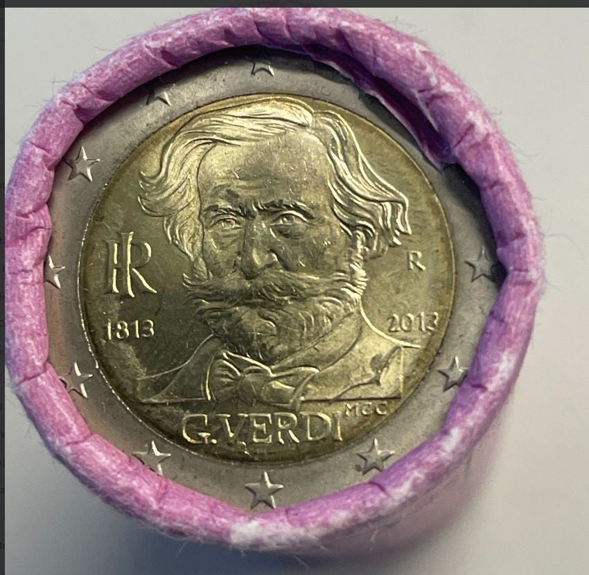 NL* ITALIA ROTOLINO 25 Pezzi da 2 EURO 2013 GIUSEPPE VERDI FDC