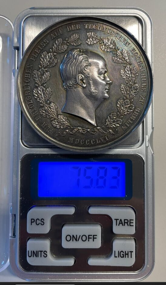 NL * GERMANY Berlin 1856 Silver Medal TECHNICAL HIGH SCHOOL 1856 AWARD mm56