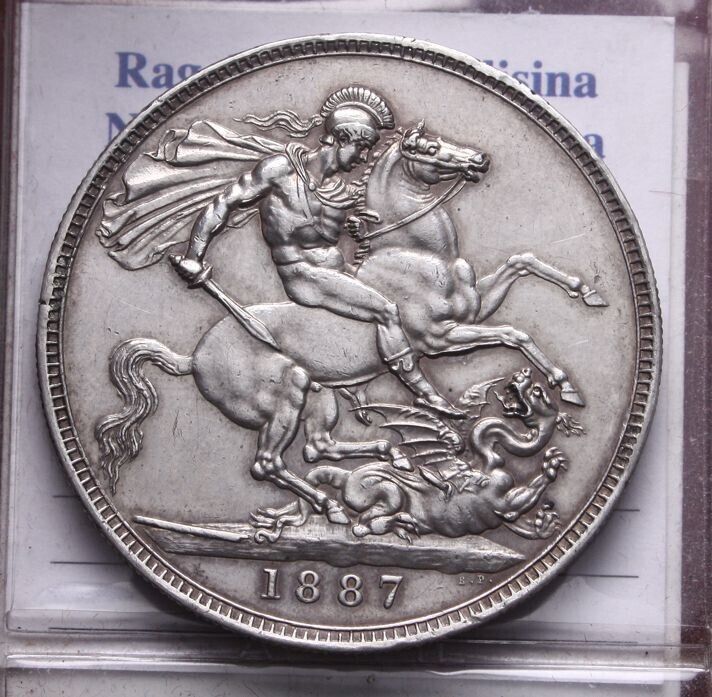 NL* INGHILTERRA REGINA VITTORIA SILVER CROWN Corona Argento 1887 Super con patin