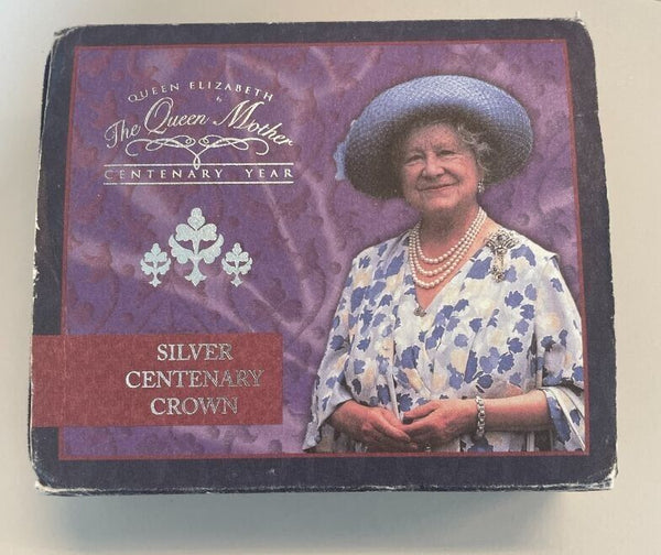 NL*ENGLAND Elizabeth II 5 POUND SILVER Memorial Crown 2000 PROOF Royal M. 2