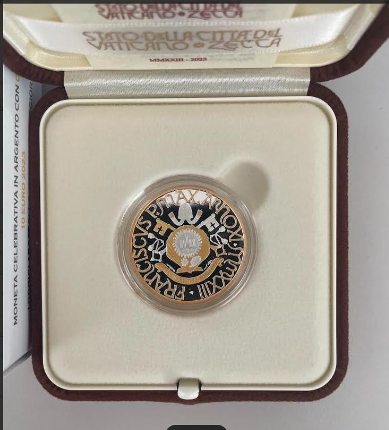 NL* VATICANO FRANCESCO 10 Euro ORO e ARGENTO 2023 S. GIACOMO MAGGIORE PROOF set