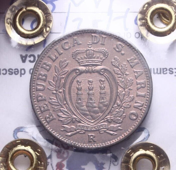 NL* SAN MARINO 10 CENTESIMI COPPER 1938 UNC Filisina Expertise M