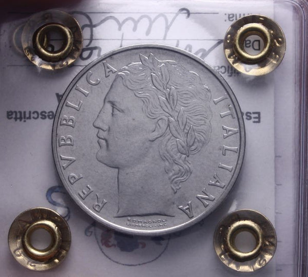 NL* Italia 100 LIRE MINERVA 1966 QFDC/FDC Perizia Filisina Massimo