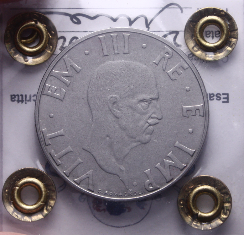 NL* VEIII 2 LIRE IMPERO 1939 XVII ANTIMAGNETICA QFDC Perizia Filisina Massimo