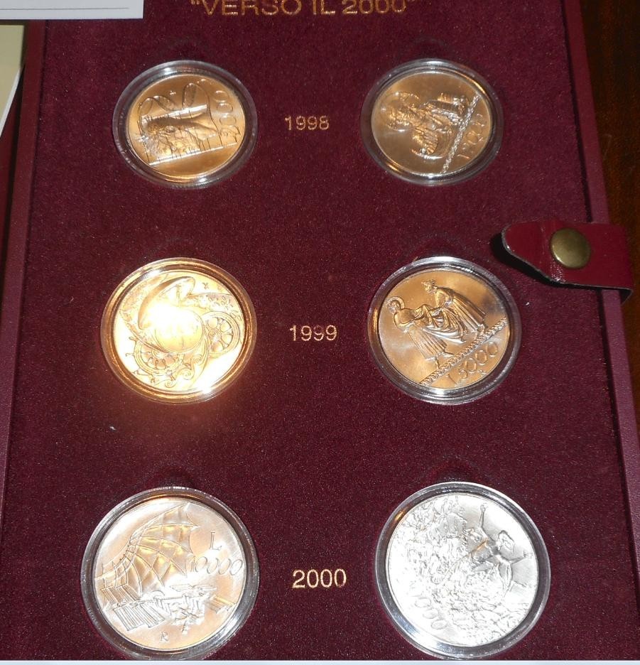 NL* ITALIA SERIE COMPLETA VERSO IL 2000 3 Trittici Argento 1998 199 2000 FDC set