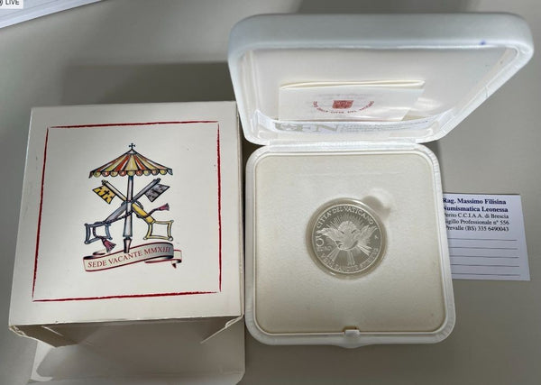 NL* ROMA CITTA' del VATICANO SEDE VACANTE 5 Euro Argento 2013 PROOF SET ZECCA
