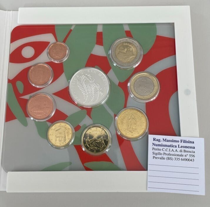 NL*San Marino Divisional Series 2018 9 Values ​​5 EURO Silver NATURE DAY BU