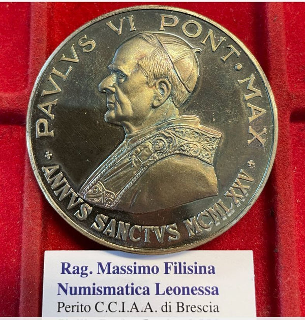 NL * POPE PAUL VI Silver Medal 1975 HOLY YEAR Opening of the Holy Door Proof
