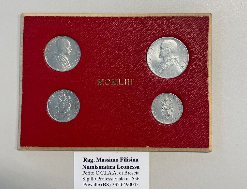 NL* ROME POPE PIUS XII 1953 Series 4 VALUES 10 5 2 1 LIRA FDC in mint set * 2