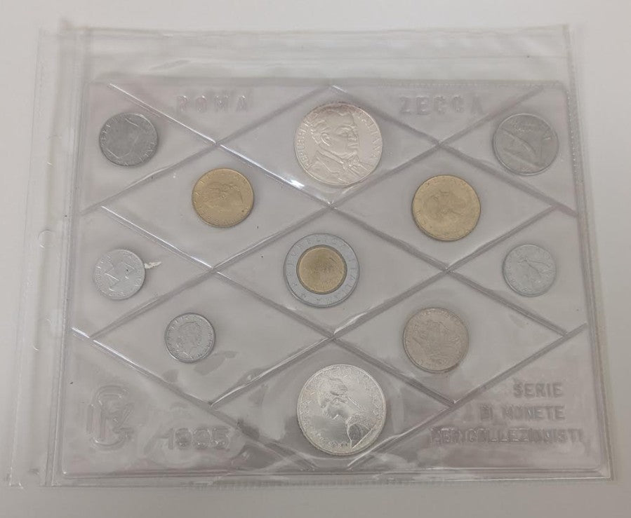 NL* ITALIA Divisionale 1995 CON 500 Lire ARGENTO CARAVELLE + MASCAGNI FDC NO AST
