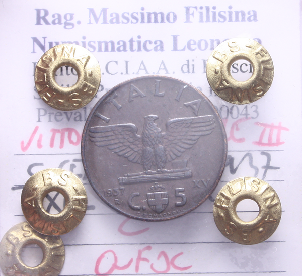 NL*VEIII 5 CENTESIMI RAME IMPERO 1937 XV QFDC Perizia Filisina Massimo