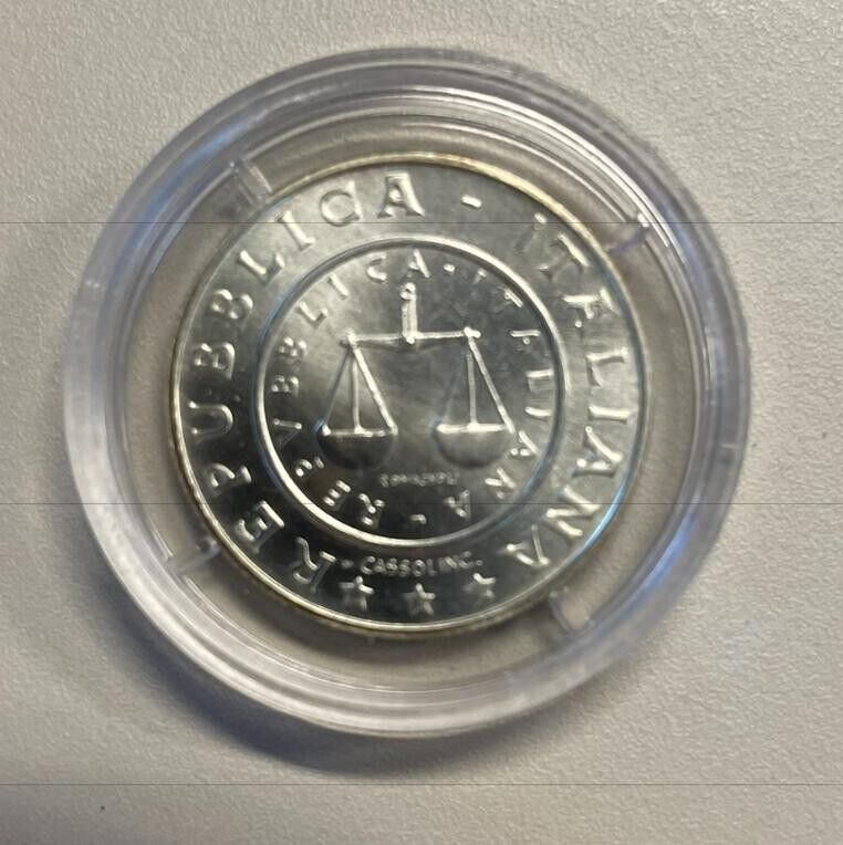 NL* ITALY HISTORY OF THE LIRA 1 Lira Silver 2001 1 LIRA 1951 FDC Protective Porthole