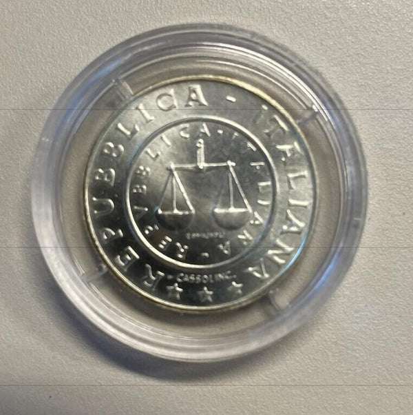 NL* ITALY HISTORY OF THE LIRA 1 Lira Silver 2001 1 LIRA 1951 FDC Protective Porthole