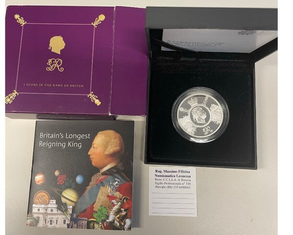 EN* GB ELIZABETH II 5 POUND 2020 SILVER PROOF Celebration Reign of George III