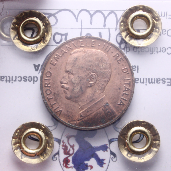 NL* VEIII Italia 2 CENTESIMI PRORA 1908 MOLTO RARA SPL "LAVATA" Perizia Filisina